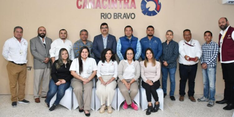Secretaría del Trabajo y Canacintra de Río Bravo, sostienen reunión de trabajo institucional.