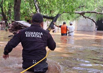 Realiza Guardia Estatal labores de auxilio en comunidades aledañas a ríos a través del Plan Tamaulipas