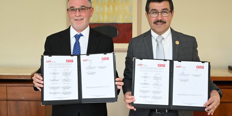 La UAT y Woodside Petróleo México celebran convenio de colaboración académica y científica.