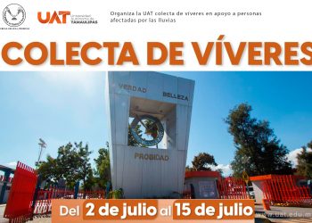 Organiza la UAT colecta de víveres en apoyo a personas afectadas por las lluvias.
