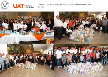 Realiza la UAT colecta de víveres para damnificados por lluvias.