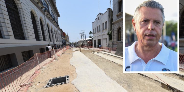 Supervisa Chucho Nader Avance de Conversión en Vialidad de la Zona Centro