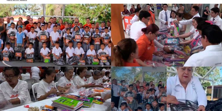 Comunidad de la UAT apoya con útiles escolares a niños del sector rural