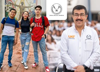 Rector de la UAT Dámaso Anaya da bienvenida a estudiantes.