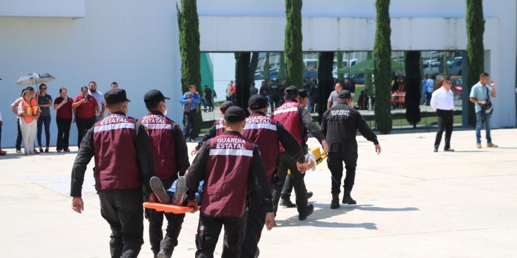 Participa SSPT en Simulacro Nacional 2024