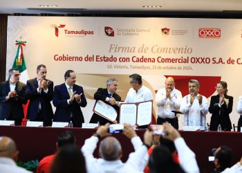 Firman convenio Gobierno de Tamaulipas y Oxxo para fortalecer seguridad*