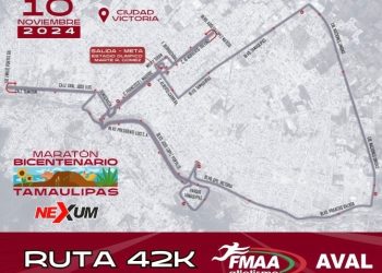 Van más de 600 corredores por la meta del Maratón Bicentenario Tamaulipas