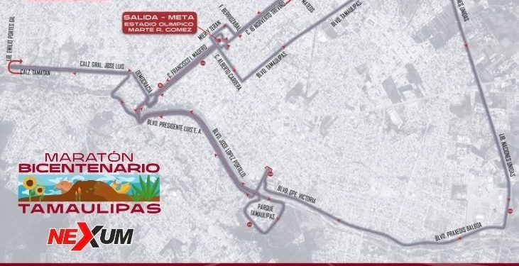 Van más de 600 corredores por la meta del Maratón Bicentenario Tamaulipas