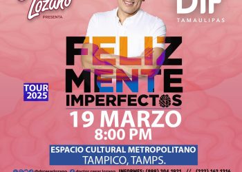 Presentará César Lozano “Feliz Mente Imperfectos” en Tampico, a beneficio de DIF Tamaulipas