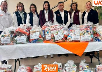 Concluye la UAT colecta de víveres Abrigando Corazones
