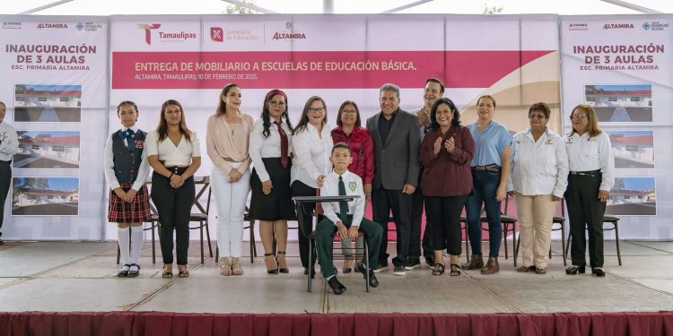 Entrega SET mobiliario en educación básica e inaugura aulas en Altamira