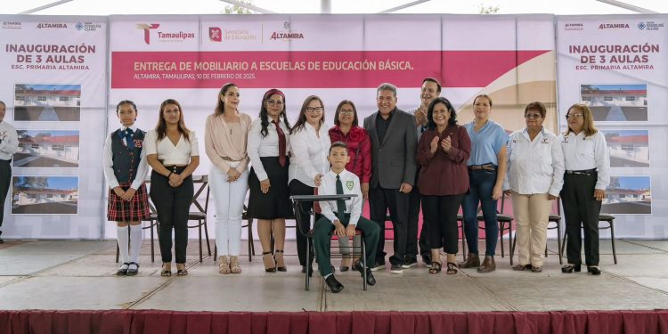 Entrega SET mobiliario en educación básica e inaugura aulas en Altamira