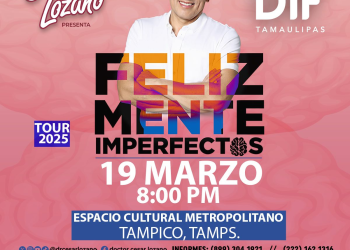 Invita DIF Tamaulipas a la conferencia “Feliz Mente Imperfectos” de César Lozano