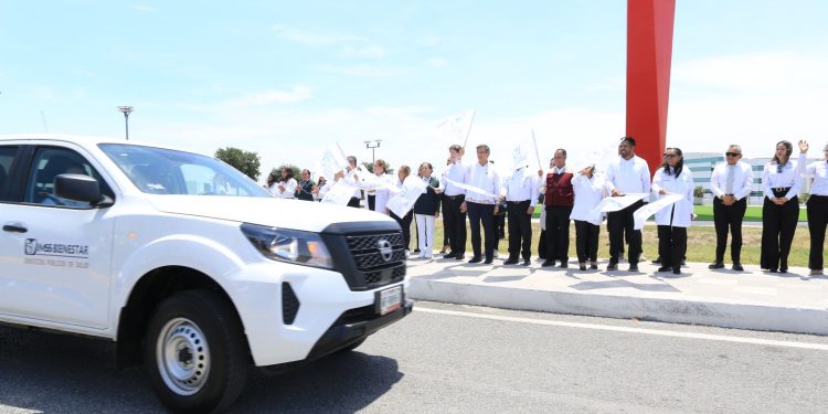 Da Américo banderazo de salida a vehículos del IMSS-Bienestar Tamaulipas