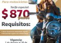 Ofrece Gobierno del Estado beneficios fiscales a propietarios de motocicletas