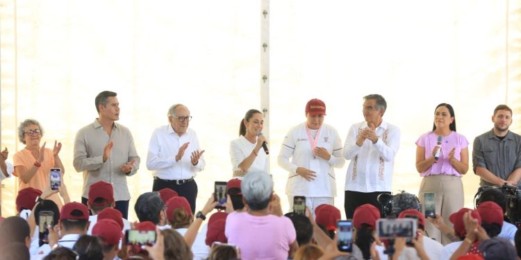 Claudia Sheinbaum pone en marcha en Tamaulipas programa Salud Casa por Casa y reconoce labor del gobernador Américo Villarreal