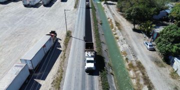 Realiza gobierno de Américo trabajos de conservación en carretera estatal Estación Calles-Xicoténcatl