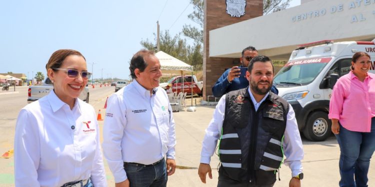 «Nuestra misión es el bienestar»: Marcela Hernández supervisa salud en Playa Miramar