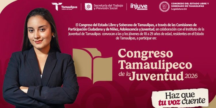 ¡Tu voz puede ser Ley! Abren registro para el Congreso Tamaulipeco de la Juventud 2026