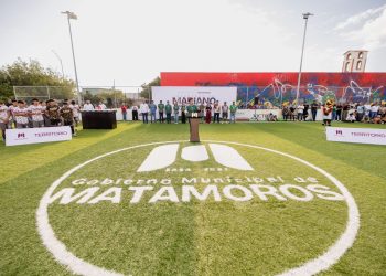 Encabeza el alcalde Beto Granados inauguración de ExpoCiencias Tamaulipas 2026 y entrega de canchas en la colonia Mariano Matamoros