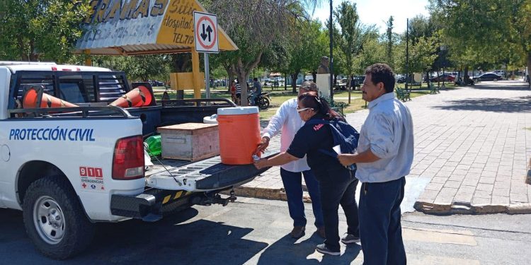 Refuerzan operativos de hidratación ante temperaturas de hasta 37 grados en Nuevo Laredo