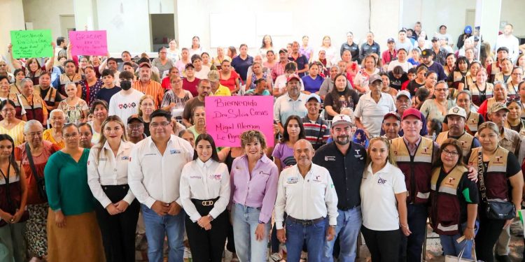 SEBIEN entrega apoyos sociales en Miguel Alemán y Camargo