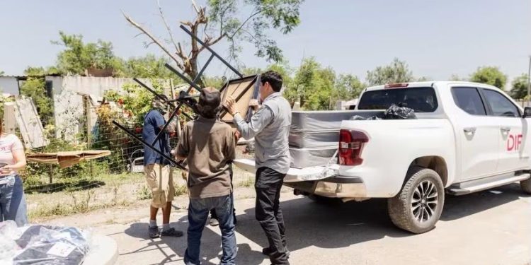 DIF Matamoros brinda apoyo integral a familia afectada por incendio en su hogar