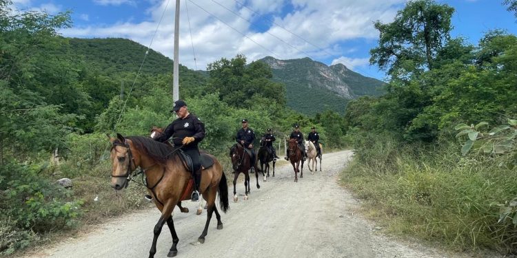 Refuerza Agrupamiento Montado de la Guardia Estatal vigilancia en zonas de difícil acceso