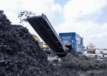 Matamoros rebasa las 80 mil llantas trituradas para proteger el medio ambiente y la salud pública