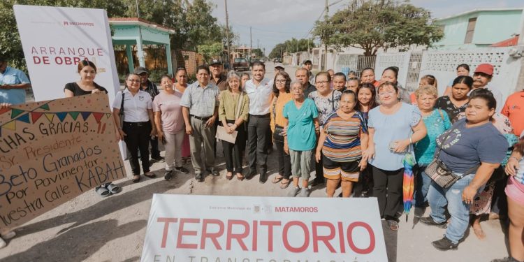 Transforma José Alberto Granados Fávila la infraestructura vial en Matamoros con obras de pavimentación